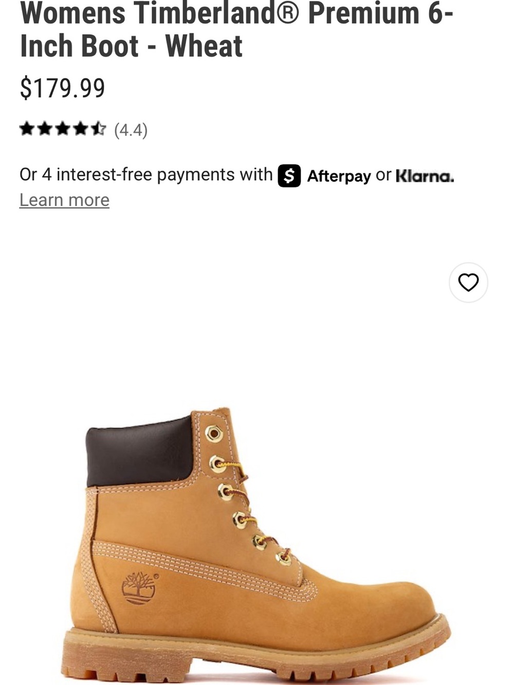 Timberland Wheat Nubuck Work Boots with Black Collar